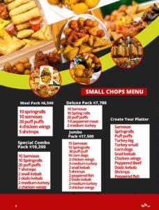 example of customising your small chops platter