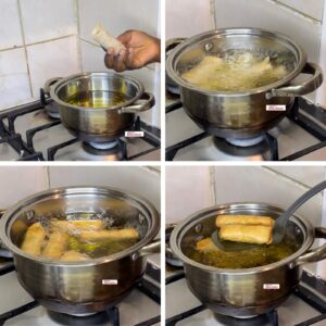 frying process for making springroll