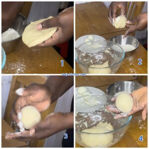 wrapping the eggroll dough with the egg