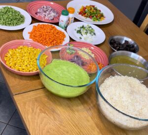 ingredients for the Nigerian fried rice